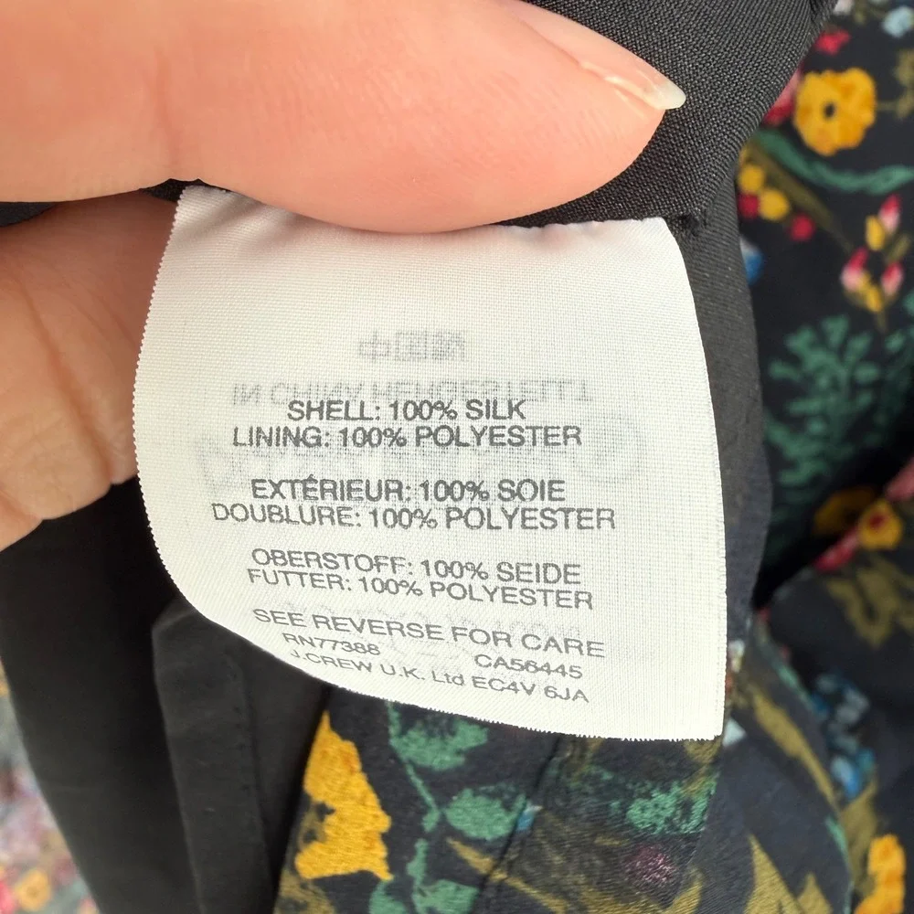 MADEWELL X NO. 6 SILK BEACON DRESS NWT SIZE 0 GARDEN BOUQUET FLORAL SUMMER - Picture 8 of 9